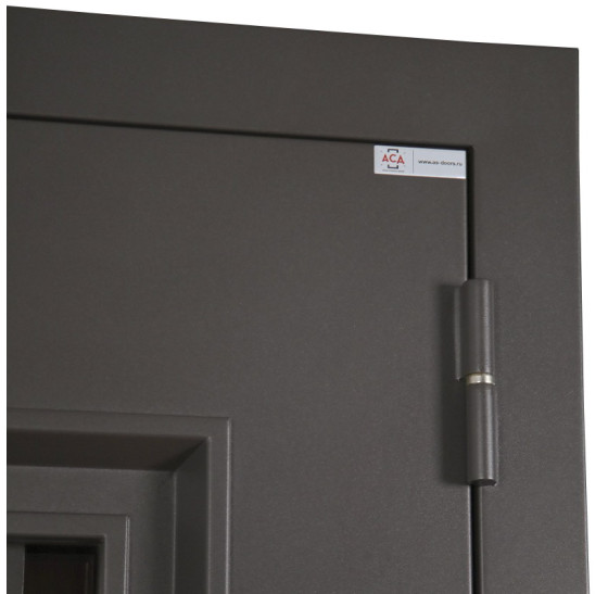 Стальная дверь Таганай с окном и английской решеткой (терморазрыв 3к) | Два цвета покраски рамы и полотна (внешняя сторона - 