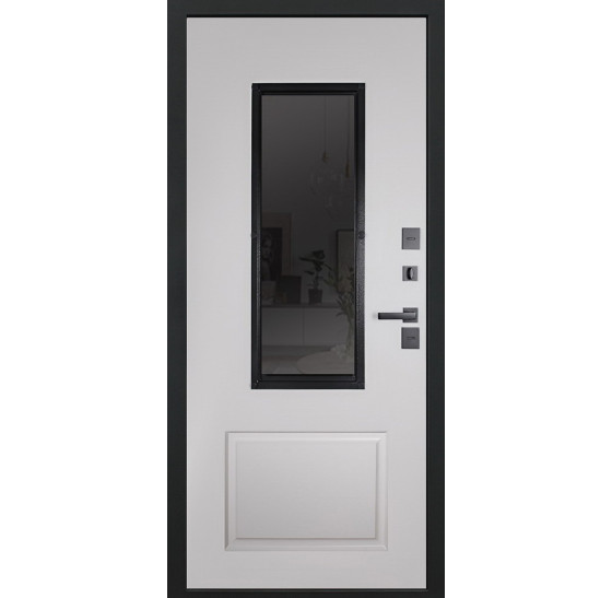 Стальная дверь "Galant" с окном (терморазрыв 3к). Заказная модель. | Два слоя покрытия: первый слой - цинкогрунт, второй слой - порошковое покрытие (цвет 