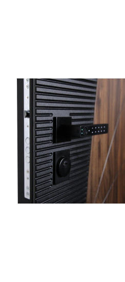 Стальная дверь "Берилл" с зеркалом (умная дверная ручка). Заказная модель. | Порошковое покрытие 