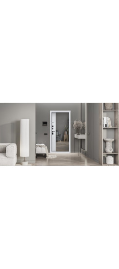 Стальная дверь "Агава" с зеркалом. Заказная модель. | Порошковое покрытие 