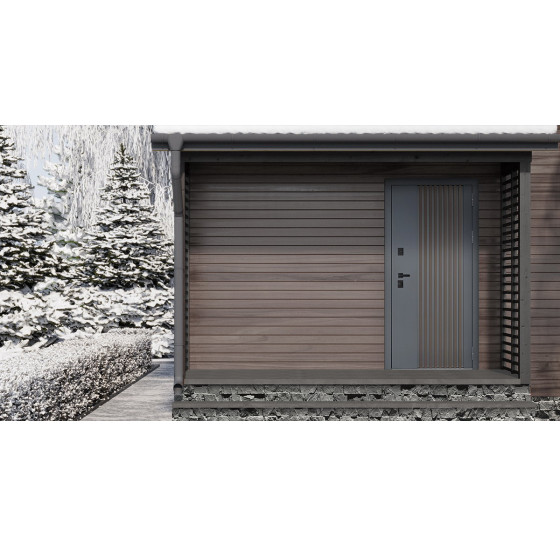 Стальная дверь "Winter" (терморазрыв 3к). Заказная модель. | Два слоя покрытия: первый слой - цинкогрунт, второй слой - порошковое покрытие (дверь -  