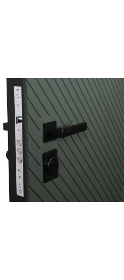 Стальная дверь «Vertu» с зеркалом (адаптивная замковая часть). | Порошковое покрытие 