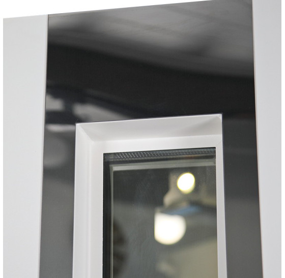 Стальная дверь "Император" с окном (терморазрыв 3к). Заказная модель. | Два слоя покрытия: первый слой - цинкогрунт, второй слой - порошковое покрытие (с внешней стороны 