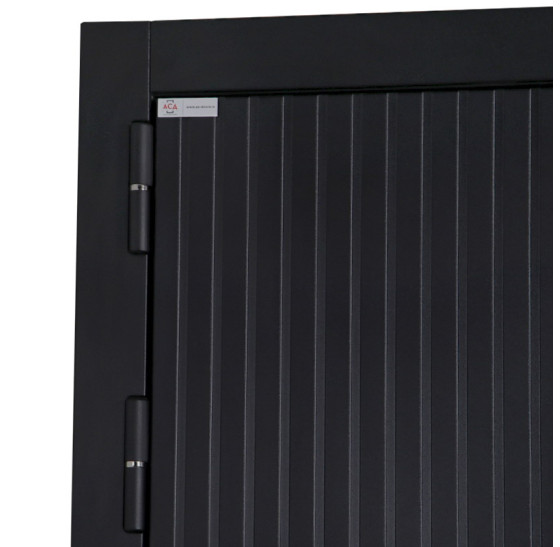 Стальная дверь "Silver" с зеркалом (биометрический замок) | Порошковое покрытие 