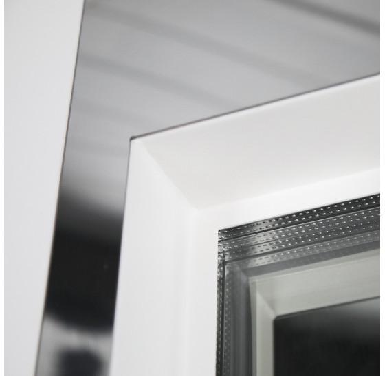 Стальная дверь "Император" с окном (терморазрыв 3к). Заказная модель. | Два слоя покрытия: первый слой - цинкогрунт, второй слой - порошковое покрытие (с внешней стороны 