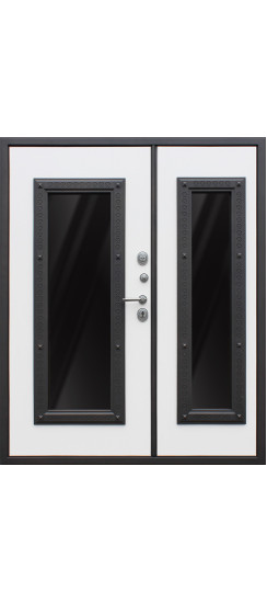 Стальная дверь "Grand Luxe". Заказная модель. 2100х1700 | Первый слой - цинкогрунт, второй слой: порошковое  покрытие  