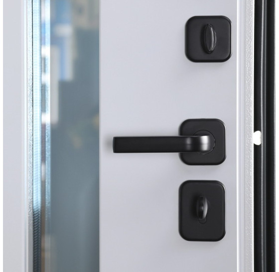 Стальная дверь «Стайл» с окном (терморазрыв 3к). Заказная модель. | Два цвета покраски коробки: внешняя сторона - 