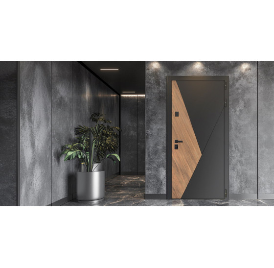 Стальная дверь "Loft" с зеркалом (адаптивная замковая часть). | Порошковое покрытие 