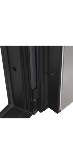 Стальная дверь "Авангард" с зеркалом (биометрический замок) | Порошковое покрытие 