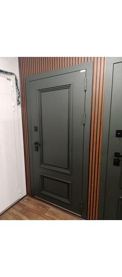 Стальная дверь "Цаворит" (терморазрыв 3к). Заказная модель. | Два слоя покрытия: первый слой - цинкогрунт, второй слой - порошковое покрытие 