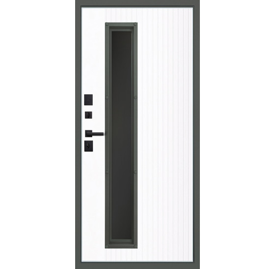 Стальная дверь "Барс" с окном (терморазрыв 3к). Заказная модель. | Два слоя покрытия металла: первый слой - цинкогрунт, второй слой - порошковое покрытие 