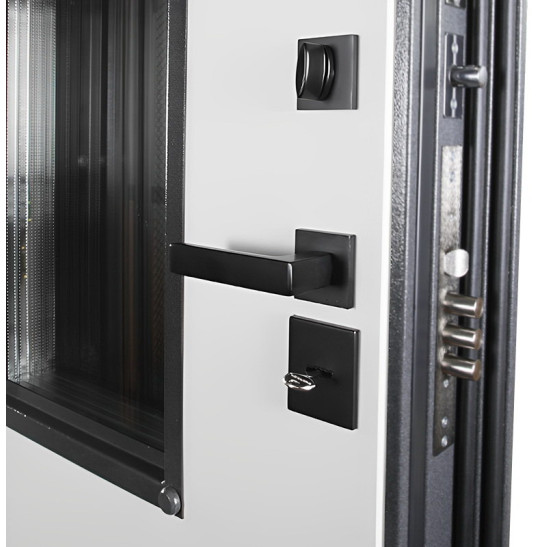 Стальная дверь "Galant" с окном (терморазрыв 3к). Заказная модель. | Два слоя покрытия: первый слой - цинкогрунт, второй слой - порошковое покрытие (цвет 