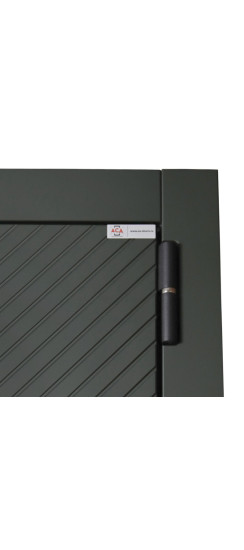 Стальная дверь "Санторини" с зеркалом (биометрический замок). | Порошковое покрытие 