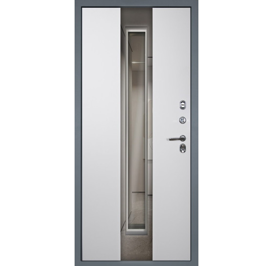 Стальная дверь "Император" с окном (терморазрыв 3к). Заказная модель. | Два слоя покрытия: первый слой - цинкогрунт, второй слой - порошковое покрытие (с внешней стороны 
