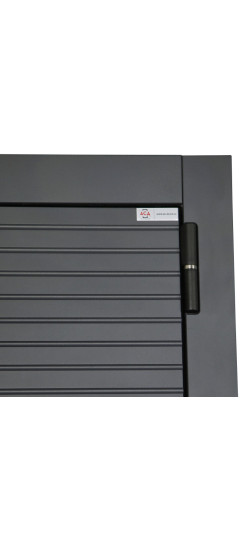 Стальная дверь "Авангард" с зеркалом (биометрический замок) | Порошковое покрытие 