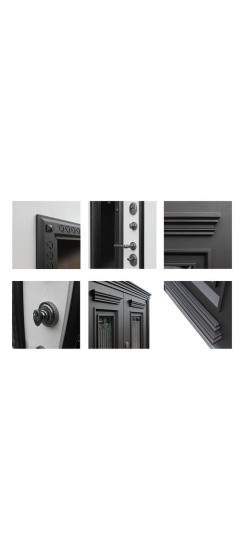 Стальная дверь "Grand Luxe". Заказная модель. 2100х1700 | Первый слой - цинкогрунт, второй слой: порошковое  покрытие  