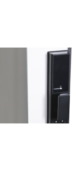 Стальная дверь "Vertu" с зеркалом (биометрический замок) | Порошковое покрытие 