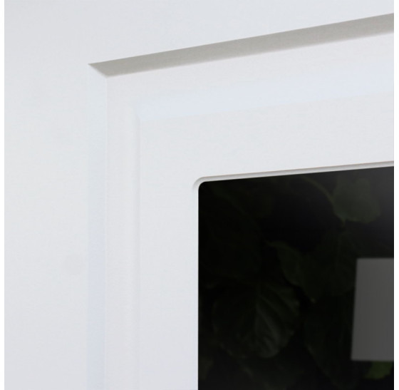 Стальная дверь "Арктика" с зеркалом (терморазрыв 3к). Заказная модель. | Порошковое покрытие 