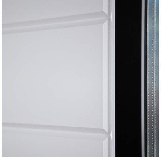 Стальная дверь "Снегирь" с окном (терморазрыв 3к). Заказная модель. | Два слоя покрытия: первый слой - цинкогрунт, второй слой - порошковое покрытие 