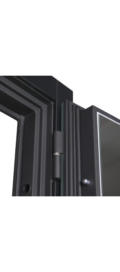 Стальная дверь "Альфа" с зеркалом. Заказная модель. | Порошковое покрытие 