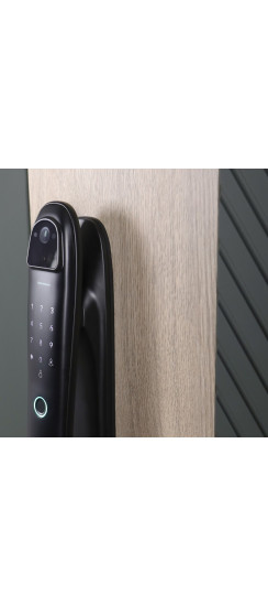 Стальная дверь "Vertu" (биометрический замок) | Порошковое покрытие 