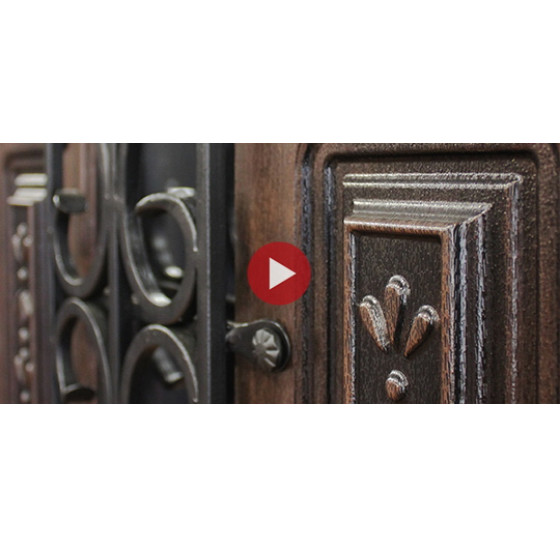 Стальная дверь "Русь" (терморазрыв 3к) . Заказная модель. | Порошковое покрытие 