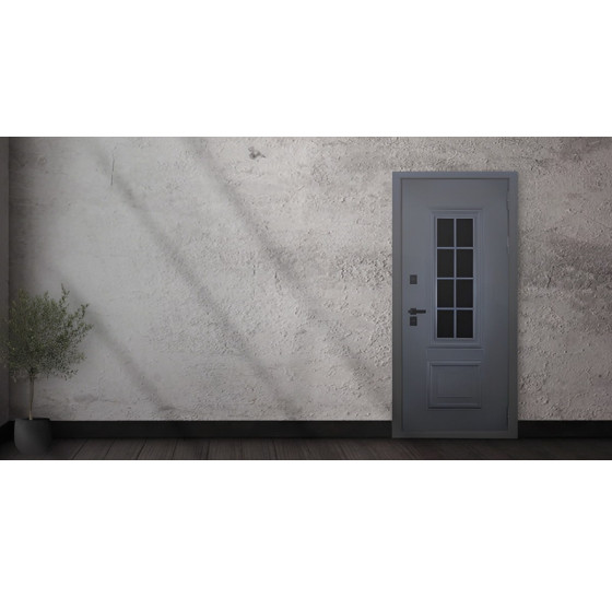 Стальная дверь "Galant" с окном (терморазрыв 3к). Заказная модель. | Два слоя покрытия: первый слой - цинкогрунт, второй слой - порошковое покрытие (цвет 