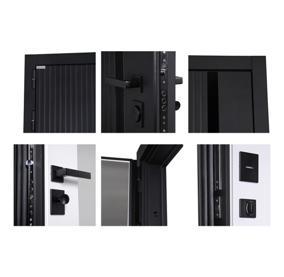 Стальная дверь "Silver" с зеркалом. Заказная модель. | Порошковое покрытие 