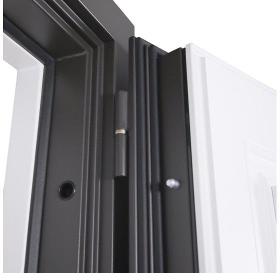 Стальная дверь Таганай с окном и английской решеткой (терморазрыв 3к) | Два цвета покраски рамы и полотна (внешняя сторона - 