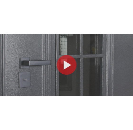 Стальная дверь "Galant" с окном (терморазрыв 3к). Заказная модель. | Два слоя покрытия: первый слой - цинкогрунт, второй слой - порошковое покрытие (цвет 