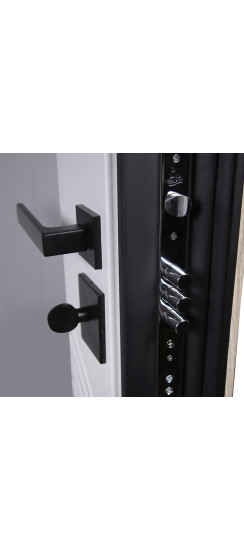 Стальная дверь "Эдинбург" с зеркалом (адаптивная замковая часть) | Порошковое покрытие 