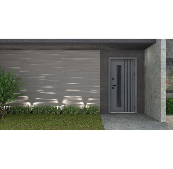 Стальная дверь "Arte" с окном (терморазрыв 3к). Заказная модель. | Два слоя покрытия металла: первый слой - цинкогрунт, второй слой - порошковое покрытие 