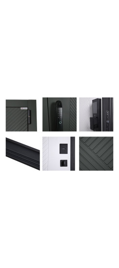 Стальная дверь "Лима" (биометрический замок). Заказная модель. | Порошковое покрытие 