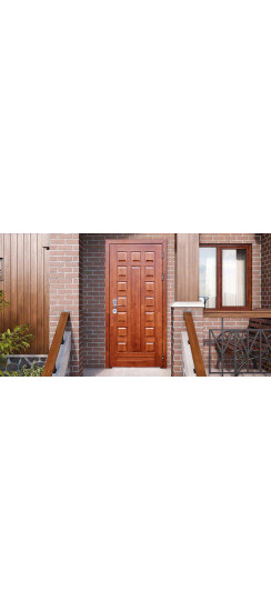 Стальная дверь "Массив". Заказная модель. | Первый слой - цинкогрунт, второй слой: порошковое покрытие 