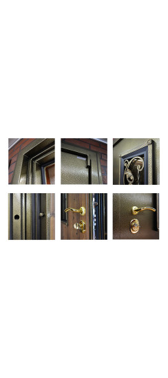 Стальная дверь "С окном и ковкой". Заказная модель. | Два слоя покрытия: первый слой - атмосферостойкий лак, второй слой - порошковое покрытие 