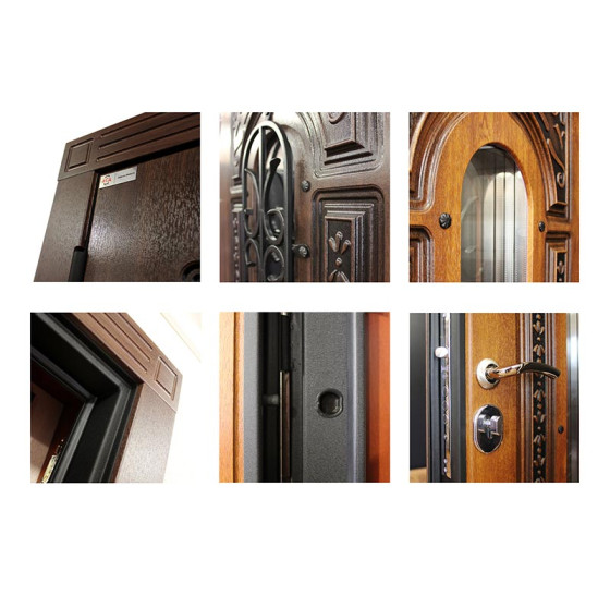 Стальная дверь "Русь" (терморазрыв 3к) . Заказная модель. | Порошковое покрытие 