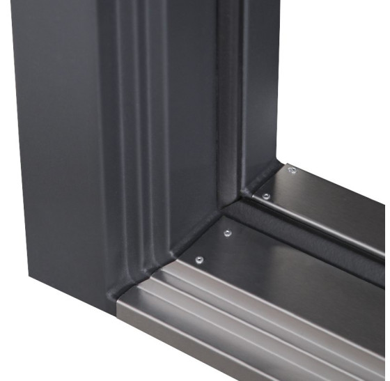 Стальная дверь "Arte" с окном (терморазрыв 3к). Заказная модель. | Два слоя покрытия металла: первый слой - цинкогрунт, второй слой - порошковое покрытие 