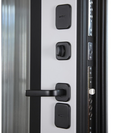 Стальная дверь "Снегирь" с окном (терморазрыв 3к). Заказная модель. | Два слоя покрытия: первый слой - цинкогрунт, второй слой - порошковое покрытие 