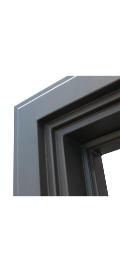 "Grand Lux light 2" с окном и лазерной резкой (терморазрыв 3к). | Два слоя покрытия: первый слой - цинкогрунт, второй слой - порошковое покрытие "муар коричневый"., 2050 х 880; 2050 х 960.