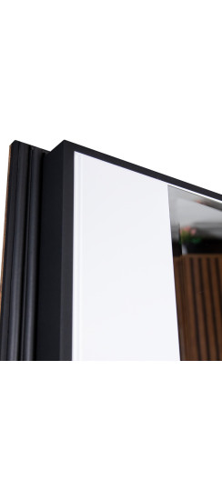 Стальная дверь "Берилл" с зеркалом (биометрический замок DZ 888). Заказная модель. | Порошковое покрытие 