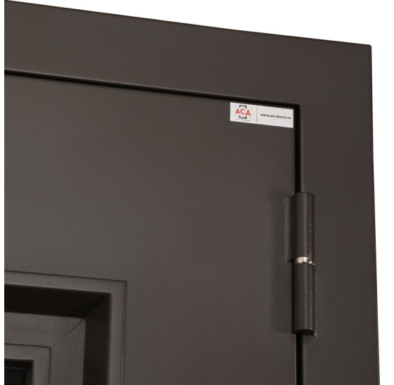 Стальная дверь "Поларис" с окном и лазерной резкой (терморазрыв 3к). | Два цвета покраски рамы и полотна (внешняя сторона - 