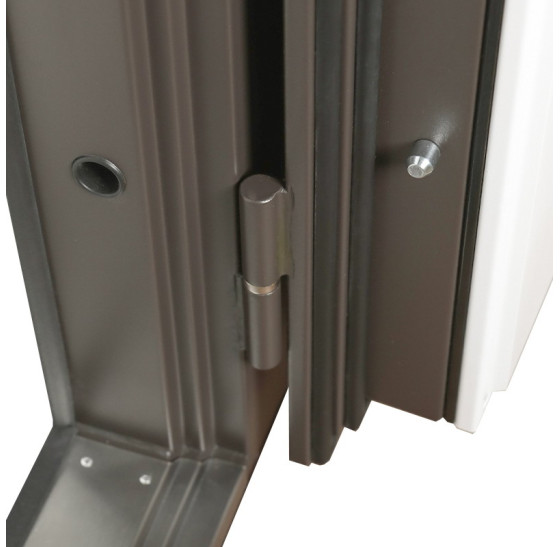 Стальная дверь "Поларис" с окном и лазерной резкой (терморазрыв 3к). | Два цвета покраски рамы и полотна (внешняя сторона - 