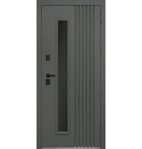 Стальная дверь "Барс" с окном (терморазрыв 3к). Заказная модель.