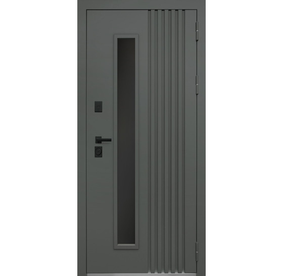 Стальная дверь "Барс" с окном (терморазрыв 3к). Заказная модель. | Два слоя покрытия металла: первый слой - цинкогрунт, второй слой - порошковое покрытие 