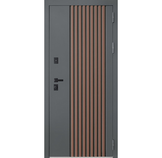 Стальная дверь "Nord" (терморазрыв 3к). Заказная модель. | Два слоя покрытия: первый слой - цинкогрунт, второй слой - порошковое покрытие (дверь - 