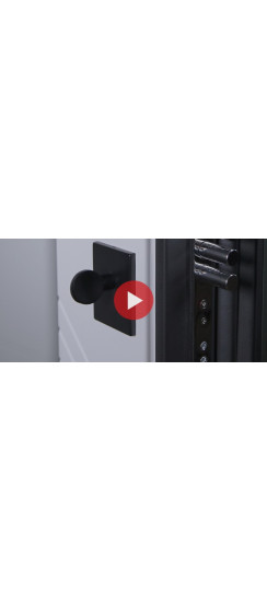 Стальная дверь "Санторини" с зеркалом (адаптивная замковая часть). Заказная модель. | Порошковое покрытие 