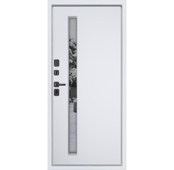 Стальная дверь «Стайл» с окном (терморазрыв 3к). Заказная модель. | Два цвета покраски коробки: внешняя сторона - 