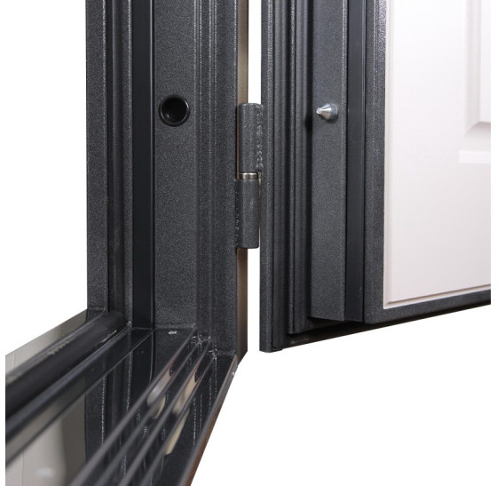 Стальная дверь "Galant" с окном (терморазрыв 3к). Заказная модель. | Два слоя покрытия: первый слой - цинкогрунт, второй слой - порошковое покрытие (цвет 