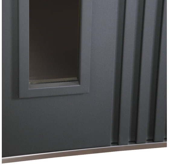 Стальная дверь "Arte" с окном (терморазрыв 3к). Заказная модель. | Два слоя покрытия металла: первый слой - цинкогрунт, второй слой - порошковое покрытие 