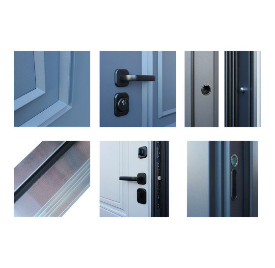 Стальная дверь "Лабиринт" (терморазрыв 3к). Заказная модель. | Два слоя покрытия: первый слой - цинкогрунт, второй слой - порошковое покрытие 